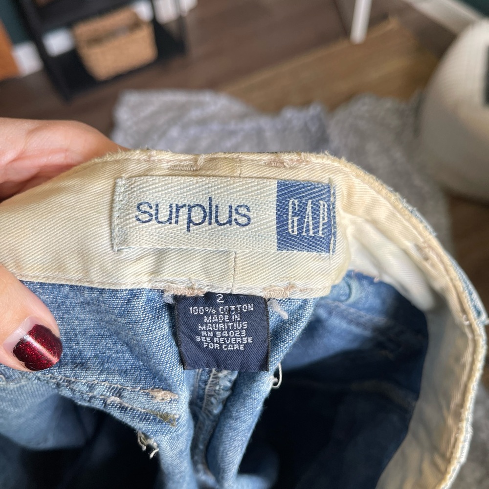 vintage y2k denim cargo skirt size 2 - Picture 3 of 5